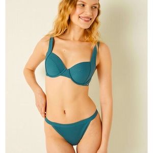 VS PINK top & bottom ribbed push-up bathing suit